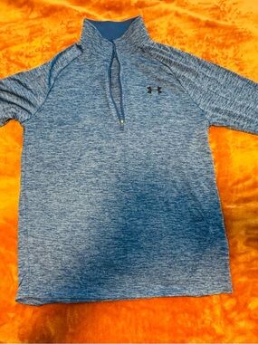 Under Armour UA Tech 2.0 Half Zip Mens M Blue Heather Pullover